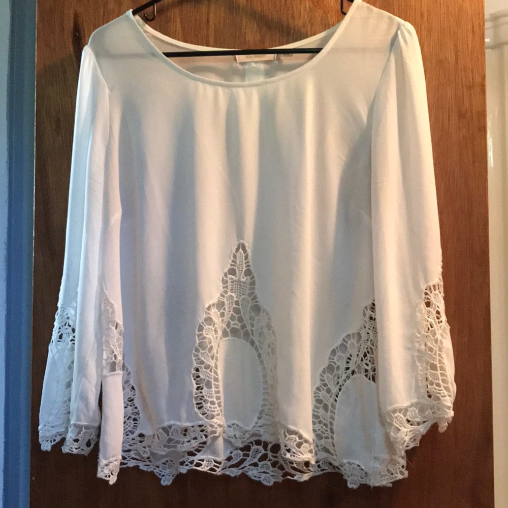 White Lacey Top